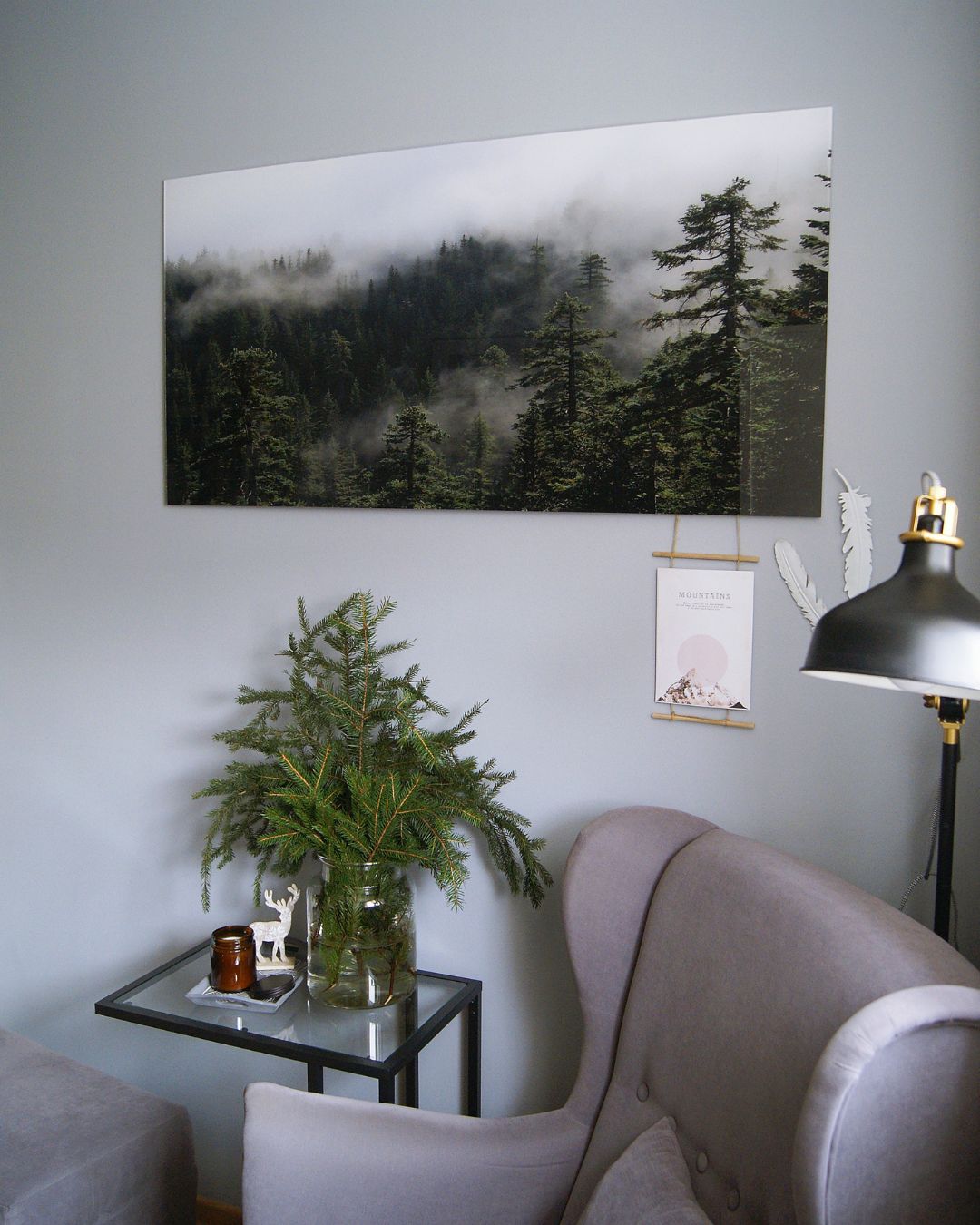 Foto auf Acryl Waldnebel