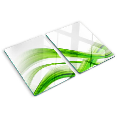 Glas schneidebrett Grüne abstrakte Wellen