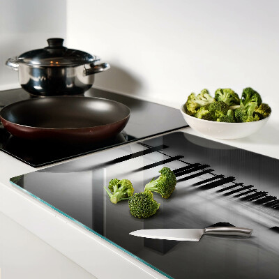 Schneidebrett glas Die Seebrücke in Schwarzweiß