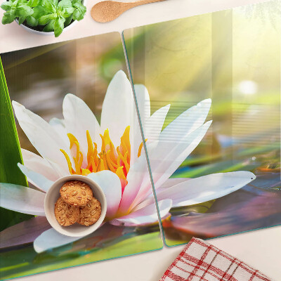 Schneidebrett Seerose im Sonnenlicht