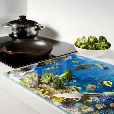 Glas schneidebrett Die Unterwasserwelt des Korallenriffs