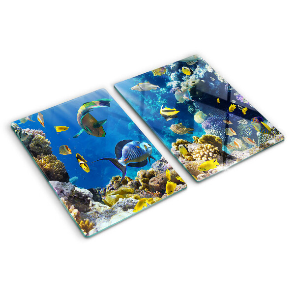 Glas schneidebrett Die Unterwasserwelt des Korallenriffs