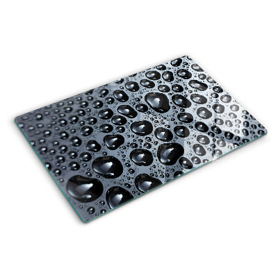 Glas schneidebrett Wassertropfen auf Glas