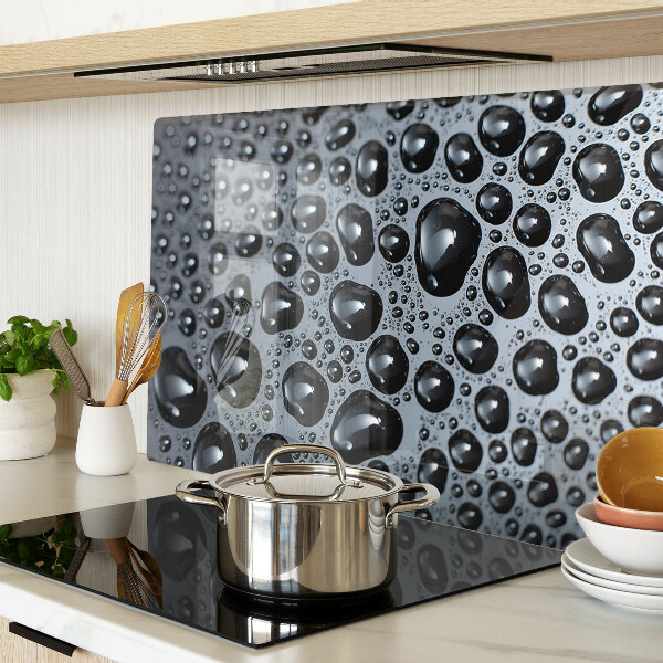 Glas-Schneidebrett mit Motiv aus Wassertropfen