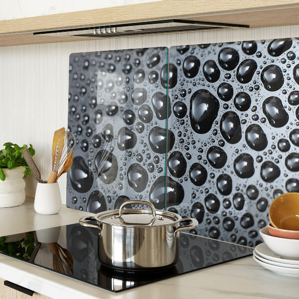 Glas-Schneidebrett mit Motiv aus Wassertropfen