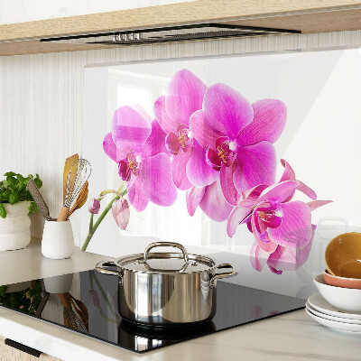 Glas schneidebrett Orchideen in Rosatönen