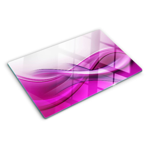 Glas schneidebrett Wellen in Rosatönen