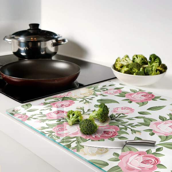 Schneidebrett Rosenmuster