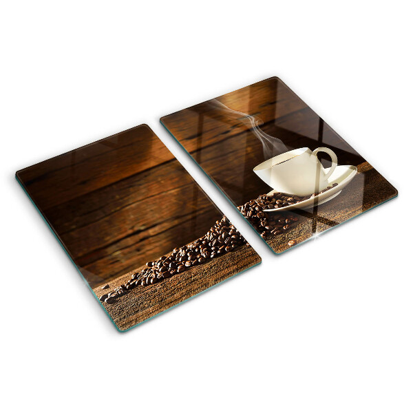 Schneidebrett mit Kaffeebecher-Motiv