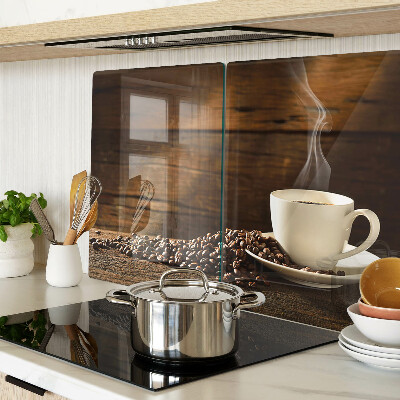 Schneidebrett mit Kaffeebecher-Motiv