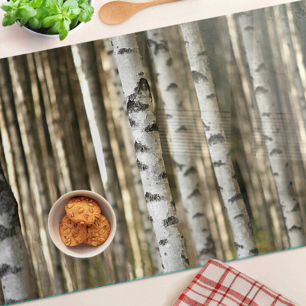 Schneidebrett Weiße Birken im Wald