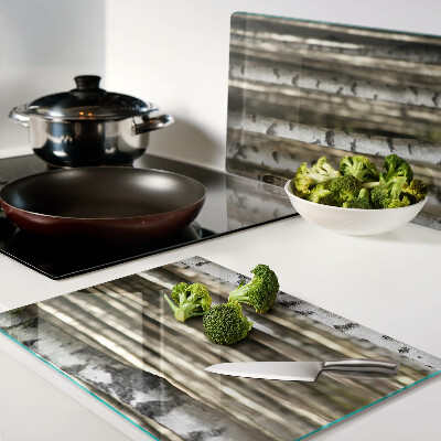 Schneidebrett Weiße Birken im Wald