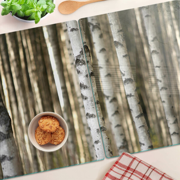Schneidebrett Weiße Birken im Wald