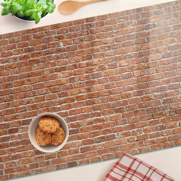 Glas schneidebrett Ziegelmauer