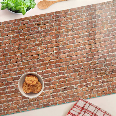 Glas schneidebrett Ziegelmauer