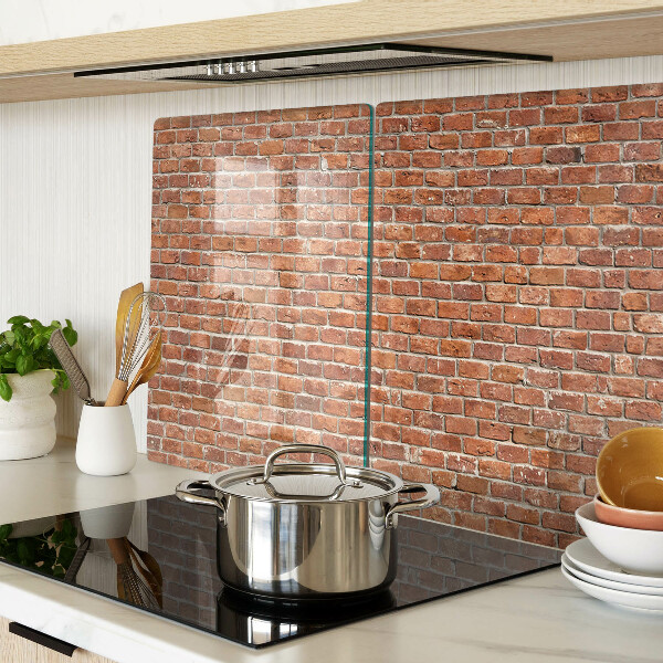 Glas schneidebrett Ziegelmauer