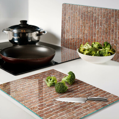 Glas schneidebrett Ziegelmauer