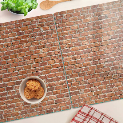 Glas schneidebrett Ziegelmauer