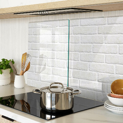 Schneidebrett Glas mit Ziegelmauer-Motiv