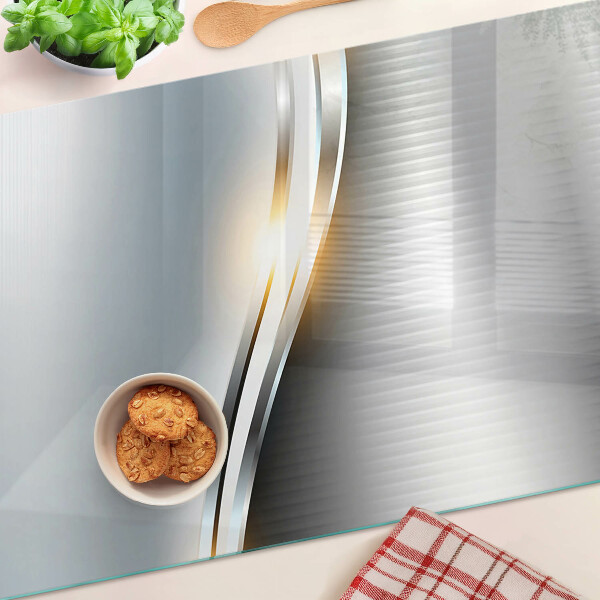 Glas Schneidebrett mit abstraktem Linienmuster