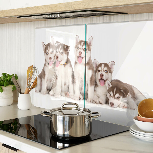 Glas schneidebrett Husky-Welpen