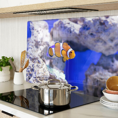 Schneidebrett mit Motiv Clownfische zwischen den Felsen