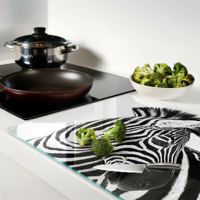 Schneidebrett Zebra mit schwarz-weißen Streifen