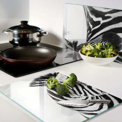 Schneidebrett Zebra mit schwarz-weißen Streifen