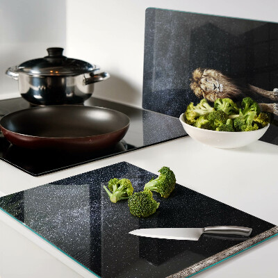 Schneidebrett glas Der Löwe und der Himmel voller Sterne