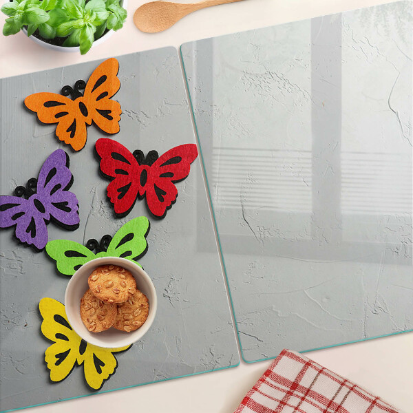 Schneidebrett glas Buntes Schmetterlingsmotiv