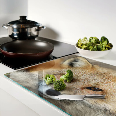 Schneidebrett mit Motiv eines jungen Rotfuchses