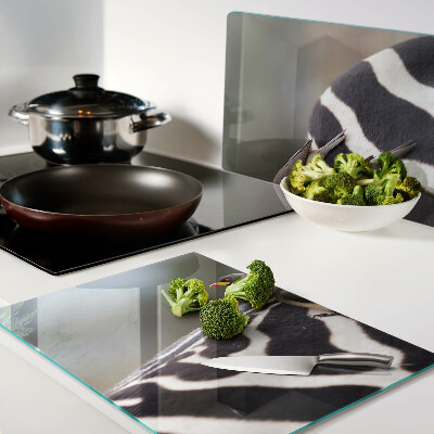 Schneidebrett glas Vögel auf einem Zebra