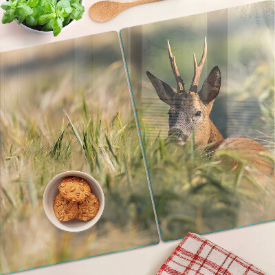 Schneidebrett Ein Kitz auf dem Feld