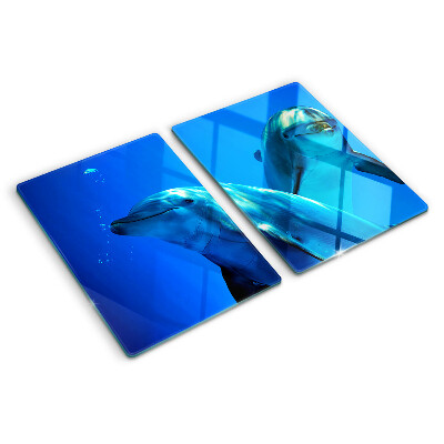 Schneidebrett Delfine im Wasser