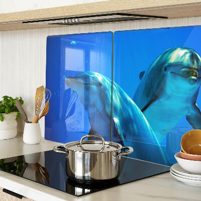 Schneidebrett Delfine im Wasser