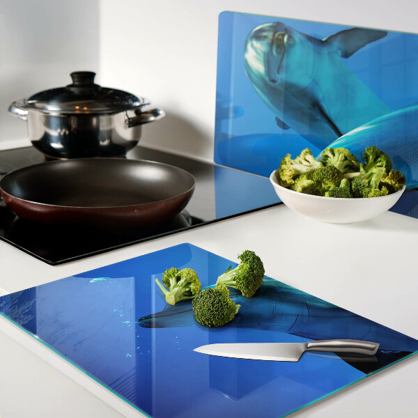 Schneidebrett Delfine im Wasser