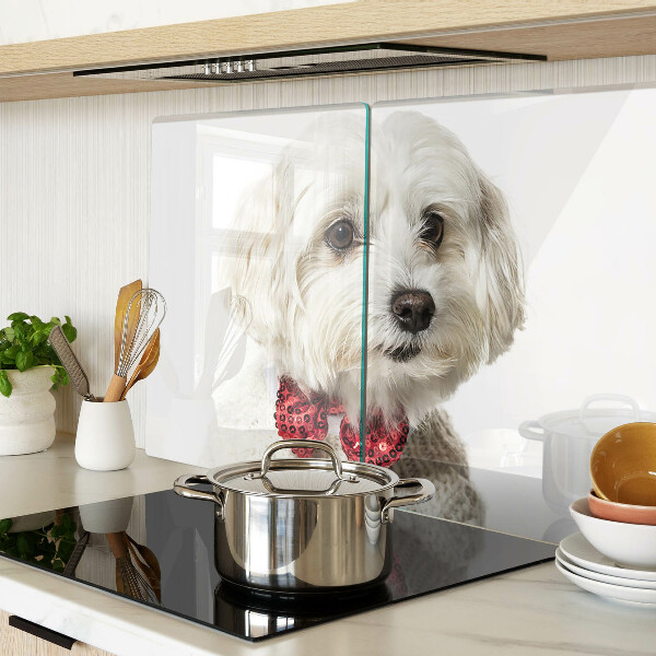 Schneidebrett glas Ein Hund im Pullover mit Schleife