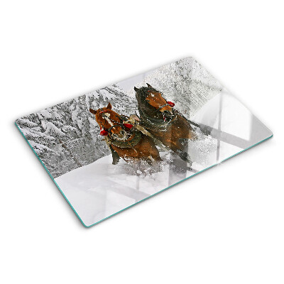 Glas-Schneidebrett mit Motiv 