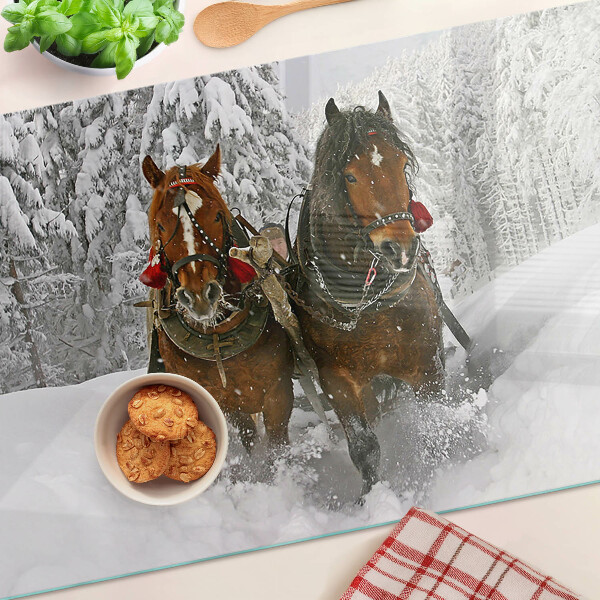 Glas-Schneidebrett mit Motiv 