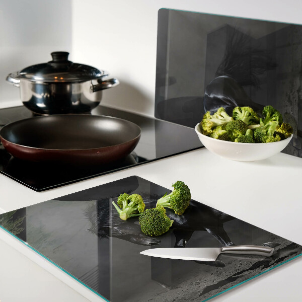 Glas-Schneidebrett mit Motiv