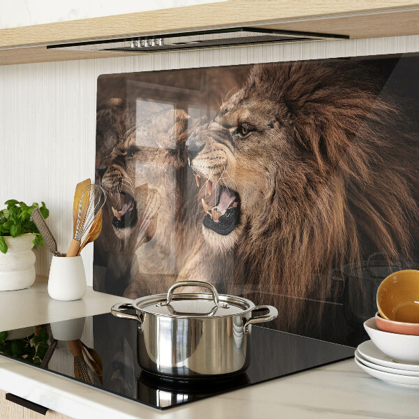 Schneidebrett glas Brüllende Löwen