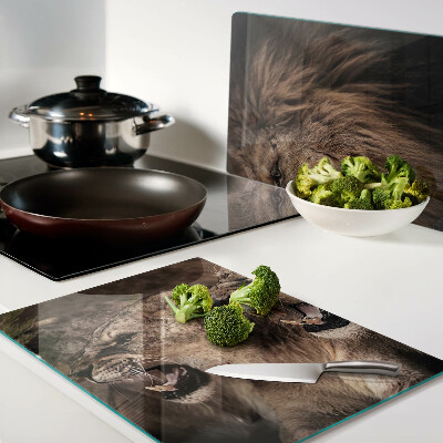 Schneidebrett glas Brüllende Löwen