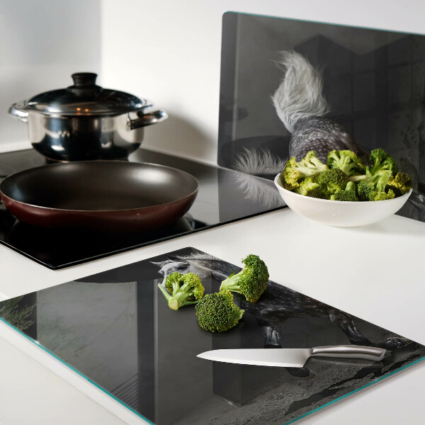 Glas schneidebrett Ein geflecktes Pferd auf der Flucht