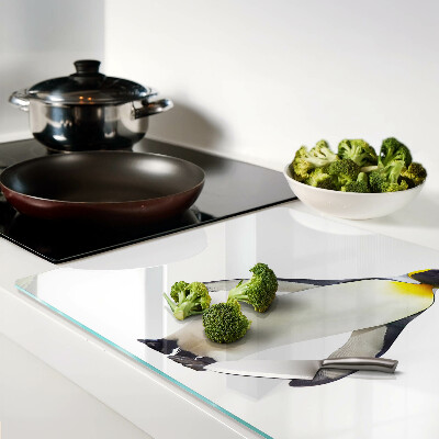 Schneidebrett glas Pinguin auf dem Eis