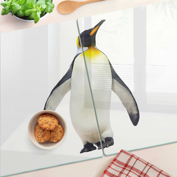 Schneidebrett glas Pinguin auf dem Eis