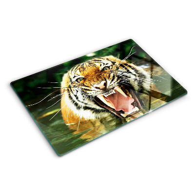 Glas-Schneidebrett mit Motiv 