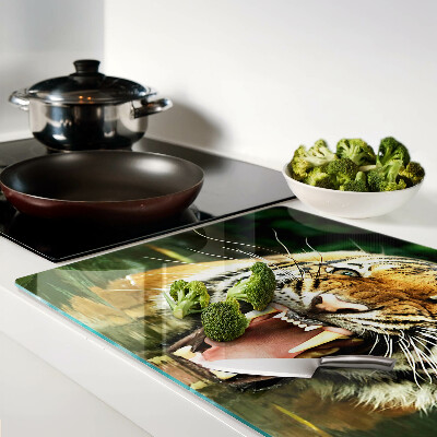 Glas-Schneidebrett mit Motiv 