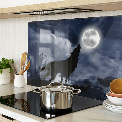 Schneidebrett Wolf im Mondlicht