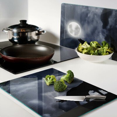 Schneidebrett Wolf im Mondlicht