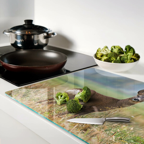 Schneidebrett glas Reh in seinem natürlichen Lebensraum